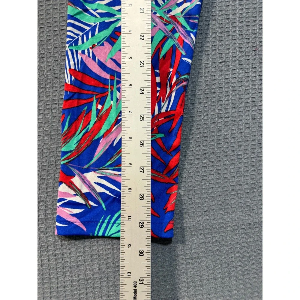 Coolibar Deep Water Swim Capris Womens XXS Blue Tropical